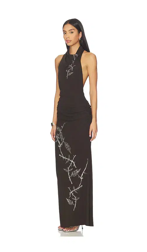 Juliet Johnstone Dahlia Rhinestone Halter Gown