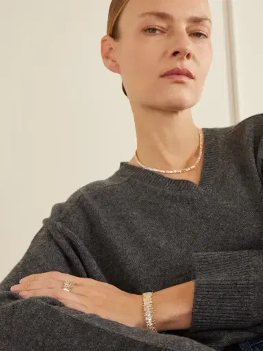 Suzanne Kalan 18-karat Gold Diamond Cuff | Thumbnail 2 Suzanne Kalan 18-karat Gold Diamond Cuff | Thumbnail 2