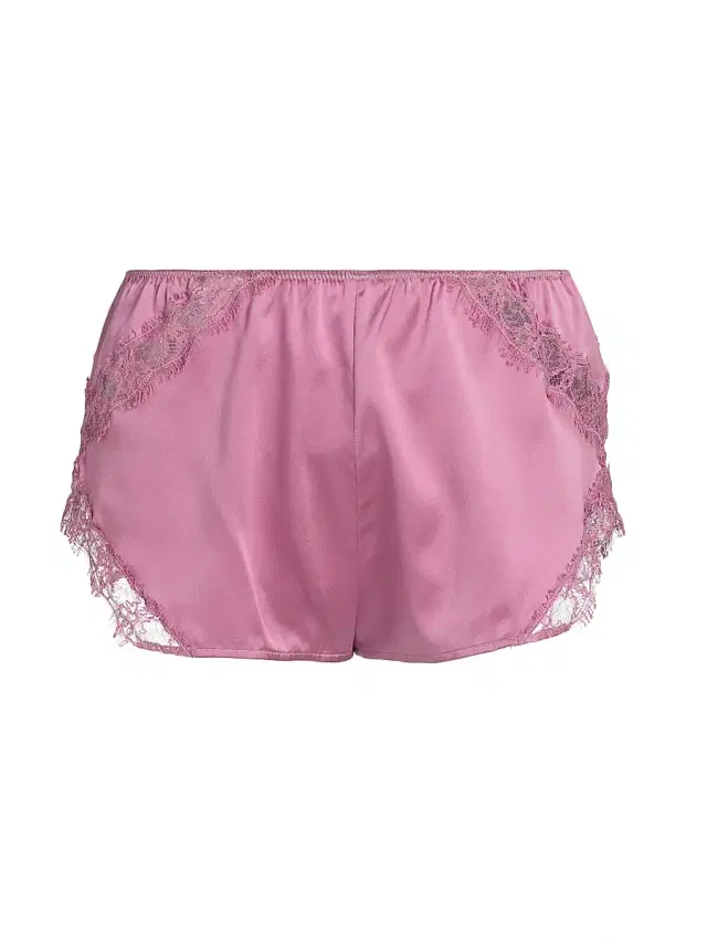 Kiki de Montparnasse Women's Lace-Trim Silk-Blend Tap Shorts - Mauve