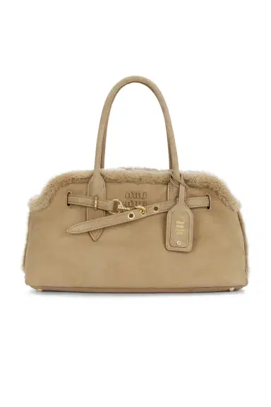 Miu Miu Aventure Camoscio Shearling Bag | Thumbnail 1 Miu Miu Aventure Camoscio Shearling Bag | Thumbnail 1