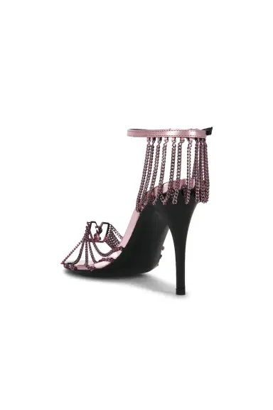 Saint Laurent Babylone Chain Sandal | Thumbnail 3 Saint Laurent Babylone Chain Sandal | Thumbnail 3