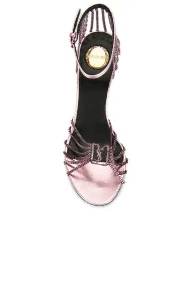Saint Laurent Babylone Chain Sandal | Thumbnail 4 Saint Laurent Babylone Chain Sandal | Thumbnail 4