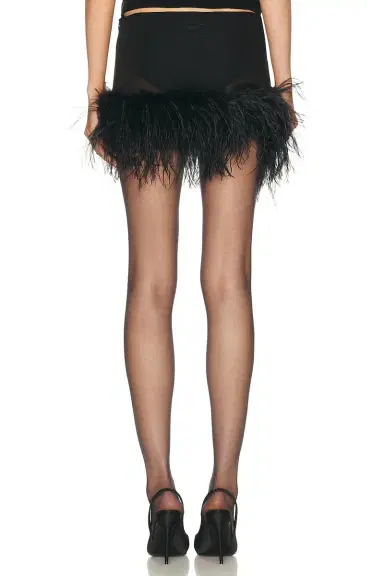 The Attico Sheer Feather Mini Skirt | Thumbnail 4 The Attico Sheer Feather Mini Skirt | Thumbnail 4