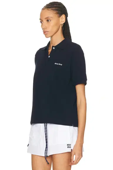 Miu Miu Cotone Piquet Top | Thumbnail 2 Miu Miu Cotone Piquet Top | Thumbnail 2