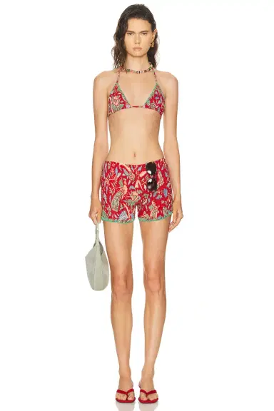 Akoia Swim Batik Smock Crochet Short | Thumbnail 5