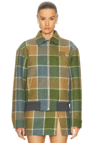 Miu Miu Check Padded Jacket | Thumbnail 2 Miu Miu Check Padded Jacket | Thumbnail 2