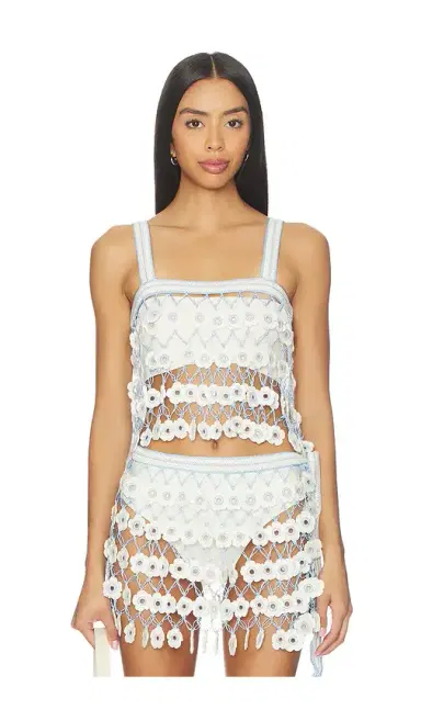 My Beachy Side Fleur Hand-crocheted Top | Thumbnail 1 My Beachy Side Fleur Hand-crocheted Top | Thumbnail 1