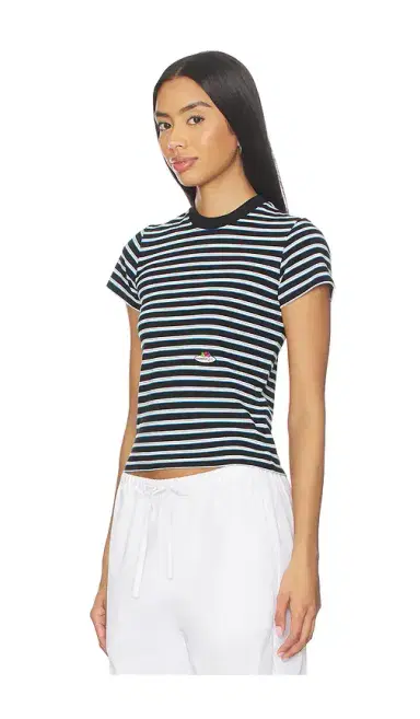 HOMMEgirls X Fruit Of The Loom Striped Baby Tee | Thumbnail 2