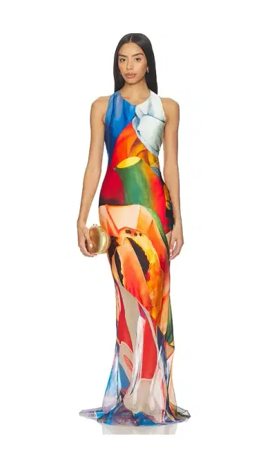Donde Esteban Salpicon Long Silk Dress | Thumbnail 1 Donde Esteban Salpicon Long Silk Dress | Thumbnail 1