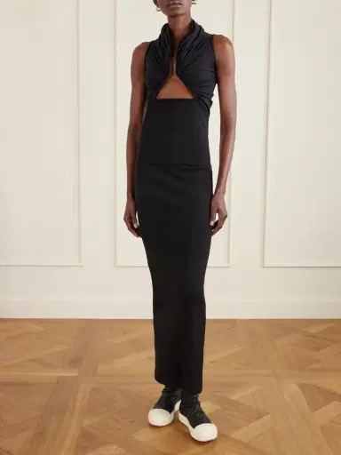 Rick Owens Cutout Gathered Jersey Top | Thumbnail 2 Rick Owens Cutout Gathered Jersey Top | Thumbnail 2