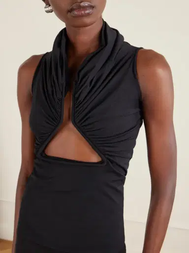 Rick Owens Cutout Gathered Jersey Top | Thumbnail 4 Rick Owens Cutout Gathered Jersey Top | Thumbnail 4