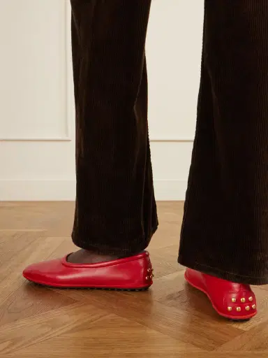 Tod's Studded Glossed-leather Ballet Flats | Thumbnail 2