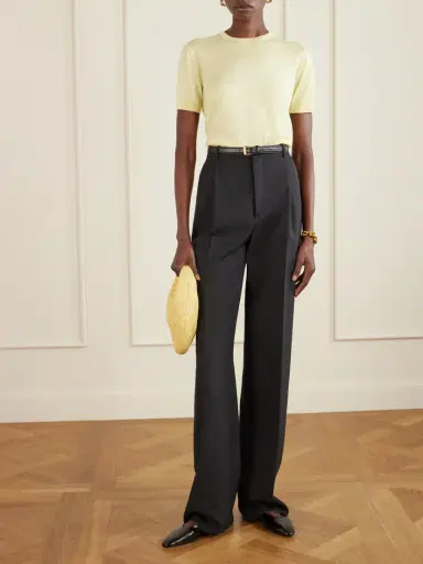 Saint Laurent Sao Leather Ballet Flats | Thumbnail 4 Saint Laurent Sao Leather Ballet Flats | Thumbnail 4