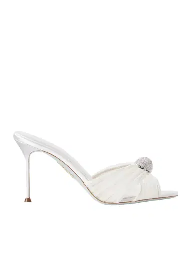 Aquazzura Mystery 85 Embellished Chiffon Mules | Thumbnail 1