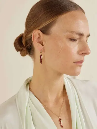 Garrard Wings 14-karat Gold, Enamel And Diamond Earrings | Thumbnail 4