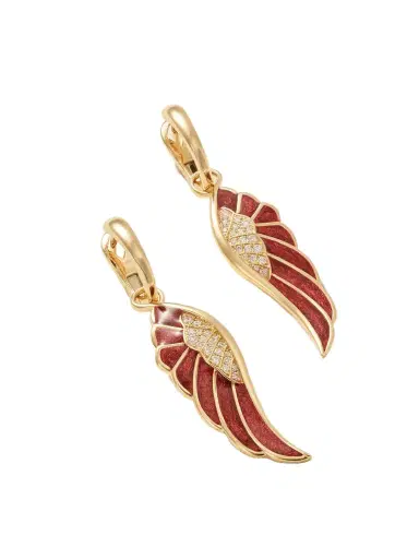 Garrard Wings 14-karat Gold, Enamel And Diamond Earrings | Thumbnail 1