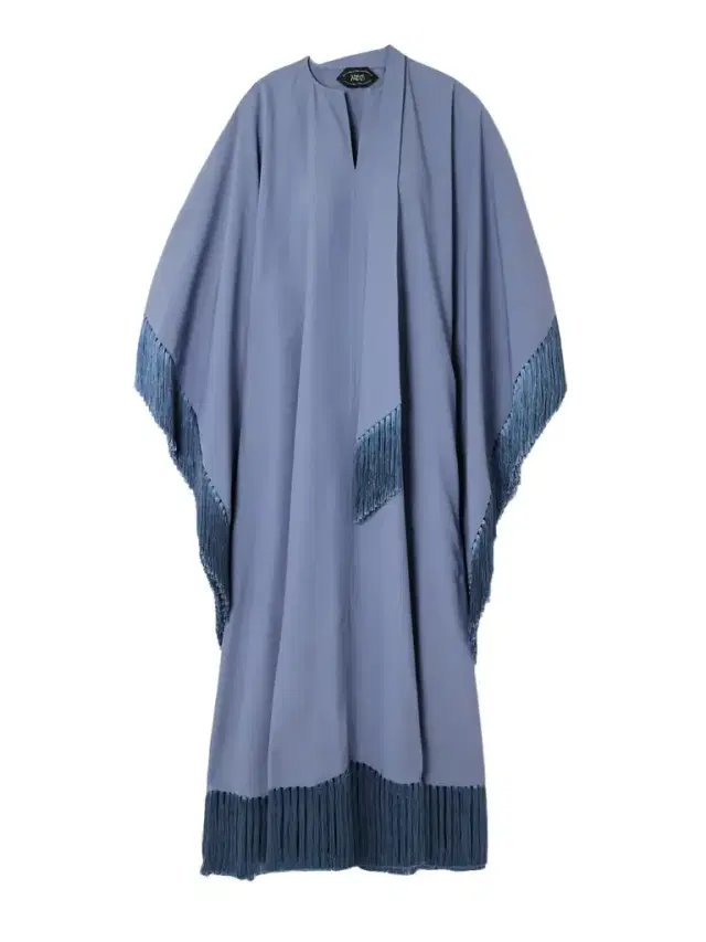 Hammamet Fringed Crepe-cady Cape-effect Gown
