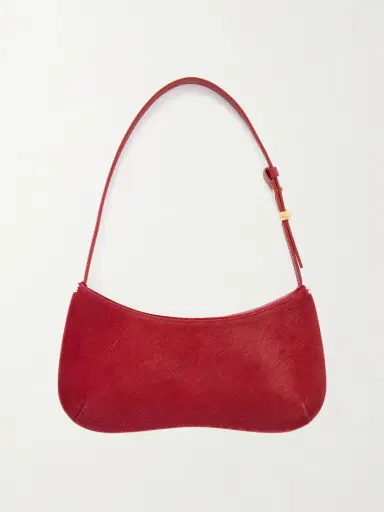 Jacquemus Le Bisou Embellished Leather-trimmed Calf Hair Shoulder Bag | Thumbnail 4