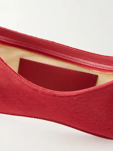 Jacquemus Le Bisou Embellished Leather-trimmed Calf Hair Shoulder Bag | Thumbnail 6