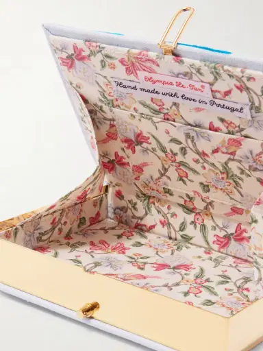 Olympia Le-Tan St. Barth Embroidered Appliquéd Cotton, Wool And Silk-blend Canvas Clutch | Thumbnail 5 Olympia Le-Tan St. Barth Embroidered Appliquéd Cotton, Wool And Silk-blend Canvas Clutch | Thumbnail 5