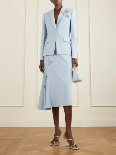 Erdem Embellished Wool-crepe Blazer | Thumbnail 2 Erdem Embellished Wool-crepe Blazer | Thumbnail 2