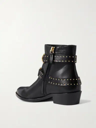 Isabel Marant Zalya Buckled Studded Leather Ankle Boots | Thumbnail 3