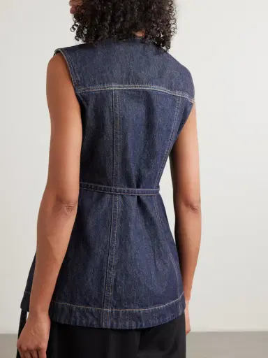 Sportmax Spddominio Belted Denim Vest | Thumbnail 3 Sportmax Spddominio Belted Denim Vest | Thumbnail 3