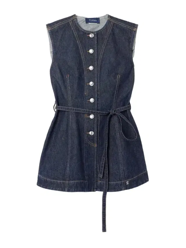 Spddominio Belted Denim Vest