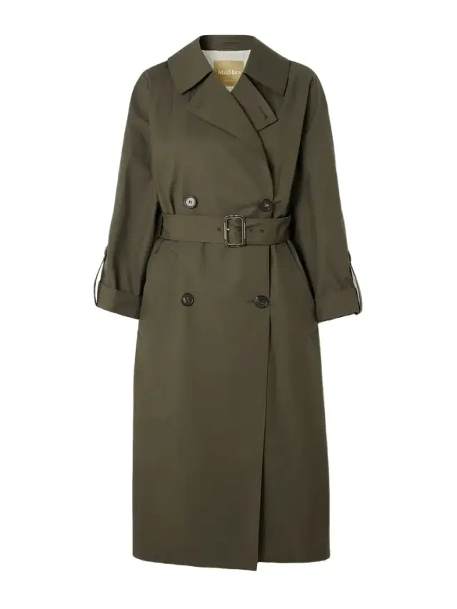 Mtcarte Double-breasted Cotton-blend Gabardine Trench Coat