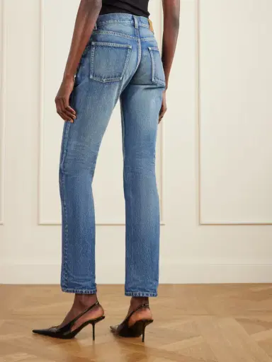 Saint Laurent Cropped High-rise Straight-leg Jeans | Thumbnail 4 Saint Laurent Cropped High-rise Straight-leg Jeans | Thumbnail 4