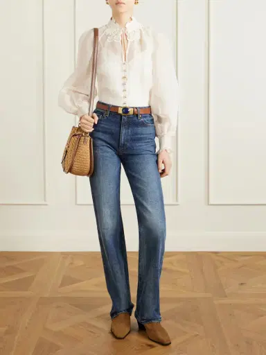 Etro Pony Medium Leather-trimmed Raffia Shoulder Bag | Thumbnail 2 Etro Pony Medium Leather-trimmed Raffia Shoulder Bag | Thumbnail 2