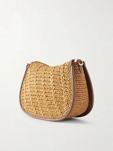 Etro Pony Medium Leather-trimmed Raffia Shoulder Bag | Thumbnail 4 Etro Pony Medium Leather-trimmed Raffia Shoulder Bag | Thumbnail 4