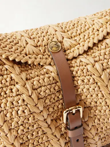 Etro Pony Medium Leather-trimmed Raffia Shoulder Bag | Thumbnail 5 Etro Pony Medium Leather-trimmed Raffia Shoulder Bag | Thumbnail 5