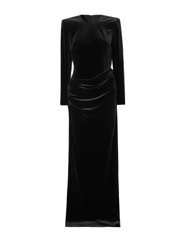 Draped Velvet Gown