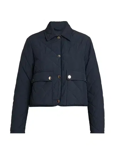 Kiton Women's Diamond Quilted Jacket - Blue - Size 6 | Thumbnail 1