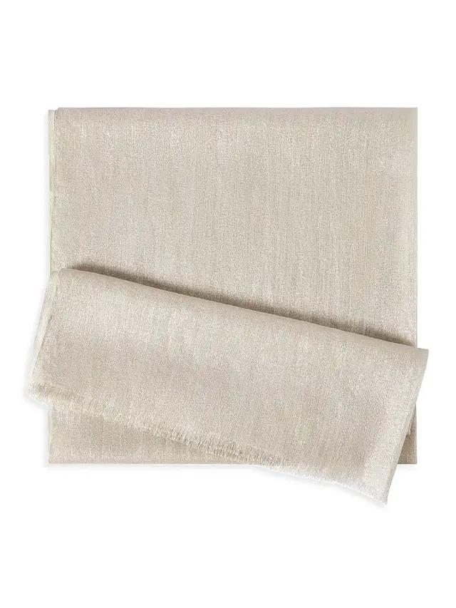 Brunello Cucinelli Women's Cashmere and Silk Sparkling Scarf - Pearl Grey