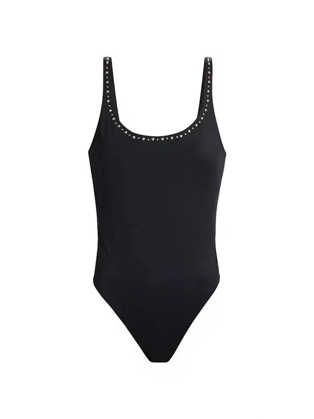 Versace Women's Studded One-Piece Swimsuit - Black