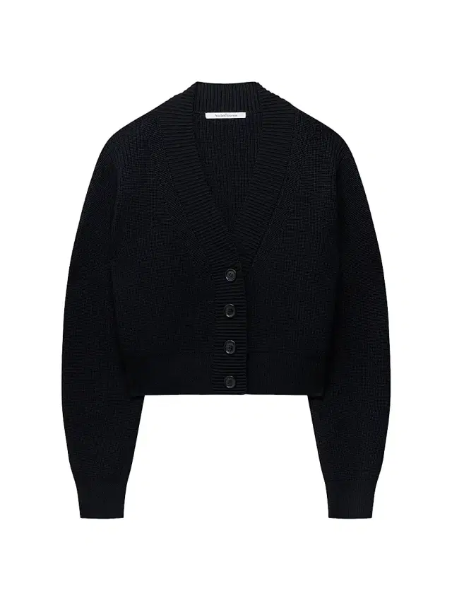 Women's Rib Cropped Cardigan - Black