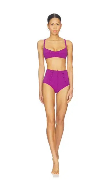 Lisa Marie Fernandez Balconette High Waist Bikini Set | Thumbnail 1 Lisa Marie Fernandez Balconette High Waist Bikini Set | Thumbnail 1