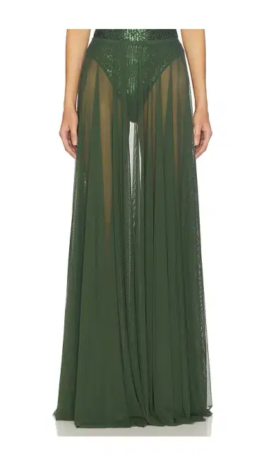 Norma Kamali Flared Maxi Skirt | Thumbnail 1 Norma Kamali Flared Maxi Skirt | Thumbnail 1