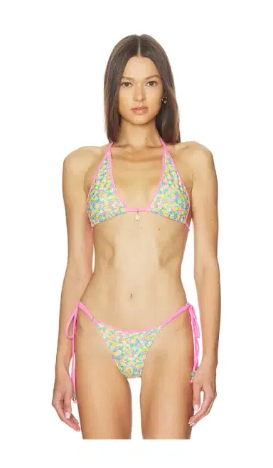 Kulani Kinis Decorative Bind Tie Halter Bikini Top | Thumbnail 1