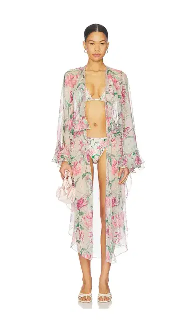 PatBo Honey Flower Long Robe Cover Up | Thumbnail 1 PatBo Honey Flower Long Robe Cover Up | Thumbnail 1