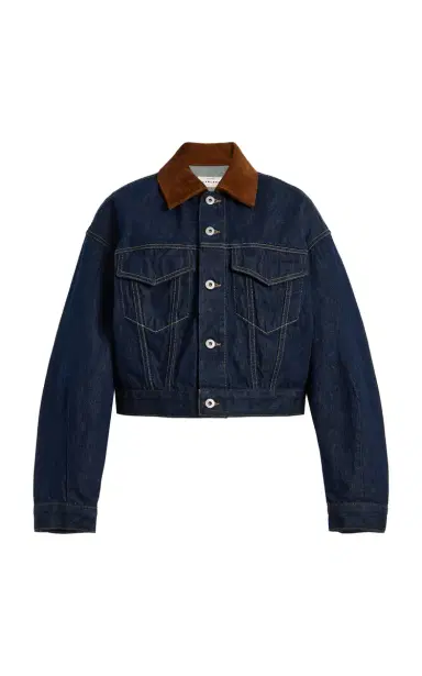 SLVRLAKE Kira Curve-Sleeve Denim Trucker Jacket | Thumbnail 1 SLVRLAKE Kira Curve-Sleeve Denim Trucker Jacket | Thumbnail 1