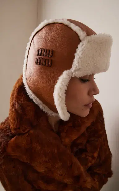Miu Miu Shearling Hat | Thumbnail 2 Miu Miu Shearling Hat | Thumbnail 2