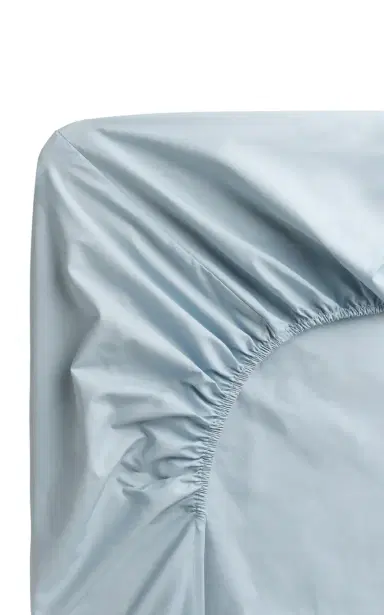 Nordic Knots Exclusive Percale Fitted Queen Sheet - Light Blue | Thumbnail 4