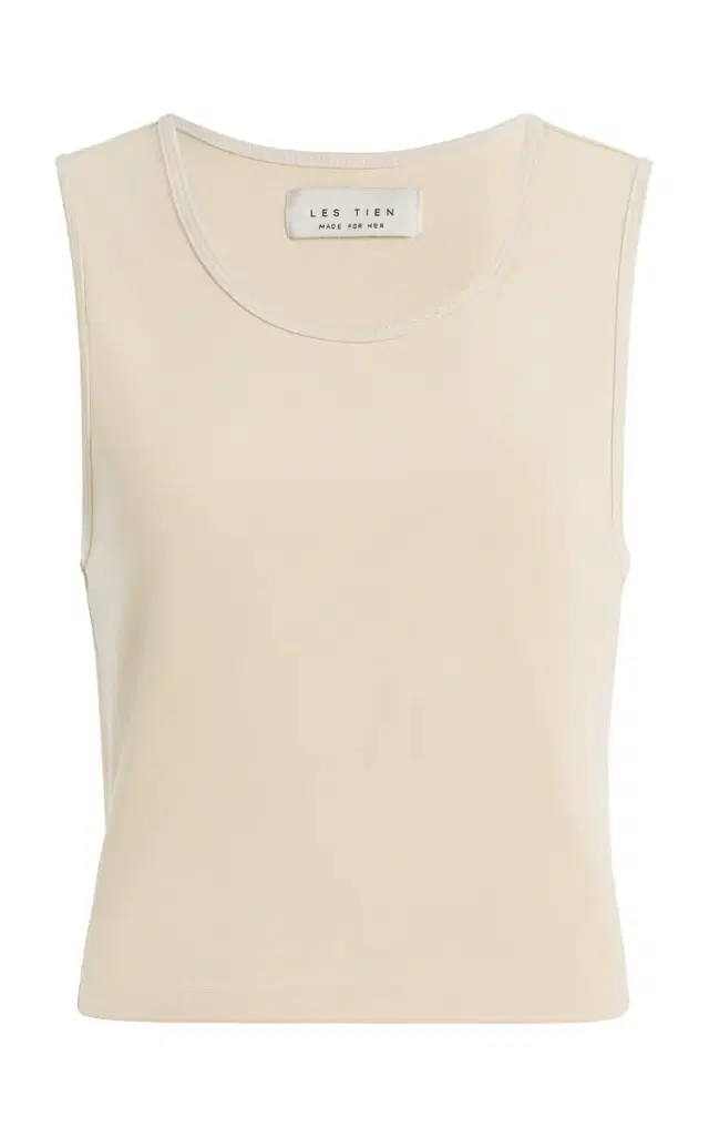 Talya Cropped Cotton-Modal Tank Top