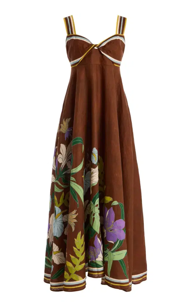 ALÉMAIS Alfie Twisted Linen Maxi Dress