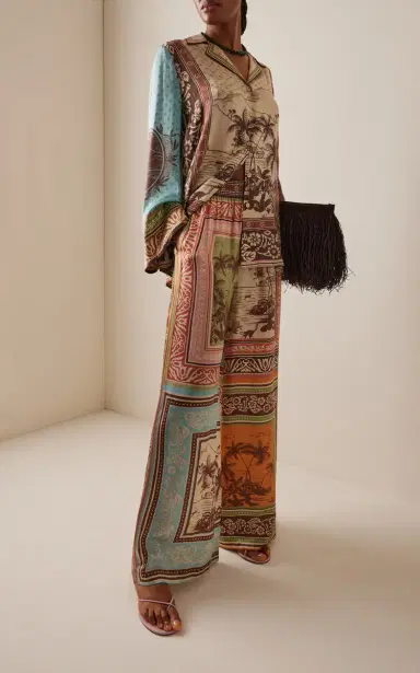 ALÉMAIS Alberta Silk Satin Wide-Leg Pants | Thumbnail 2 ALÉMAIS Alberta Silk Satin Wide-Leg Pants | Thumbnail 2
