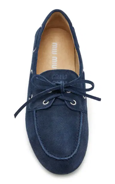 Miu Miu Suede Boat Shoes | Thumbnail 3