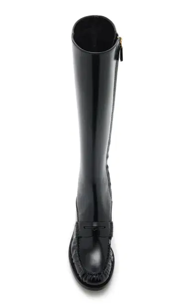 Prada Leather Knee Boots | Thumbnail 3
